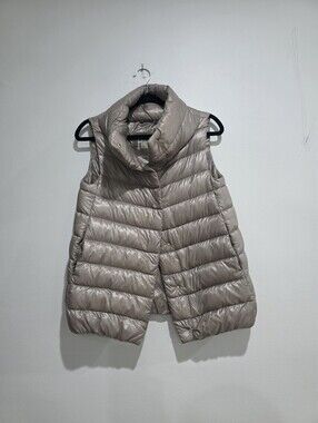 Herno Taupe Lightweight Down Puffer Vest Jacket Size 40 / US 6